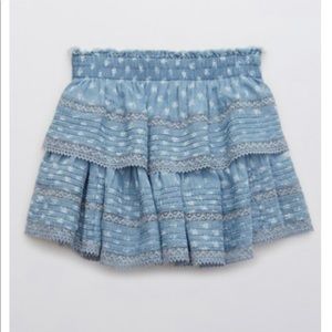 Aerie Rock and Ruffle Mini Skirt
